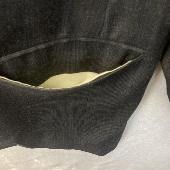 Victor International Loro Piana Zelander Wool Blazer Mens 46R Gray Blue Plaid - Picture 14 of 16